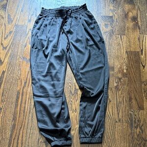 Women’s Entro Black Satin Jogger Pants S